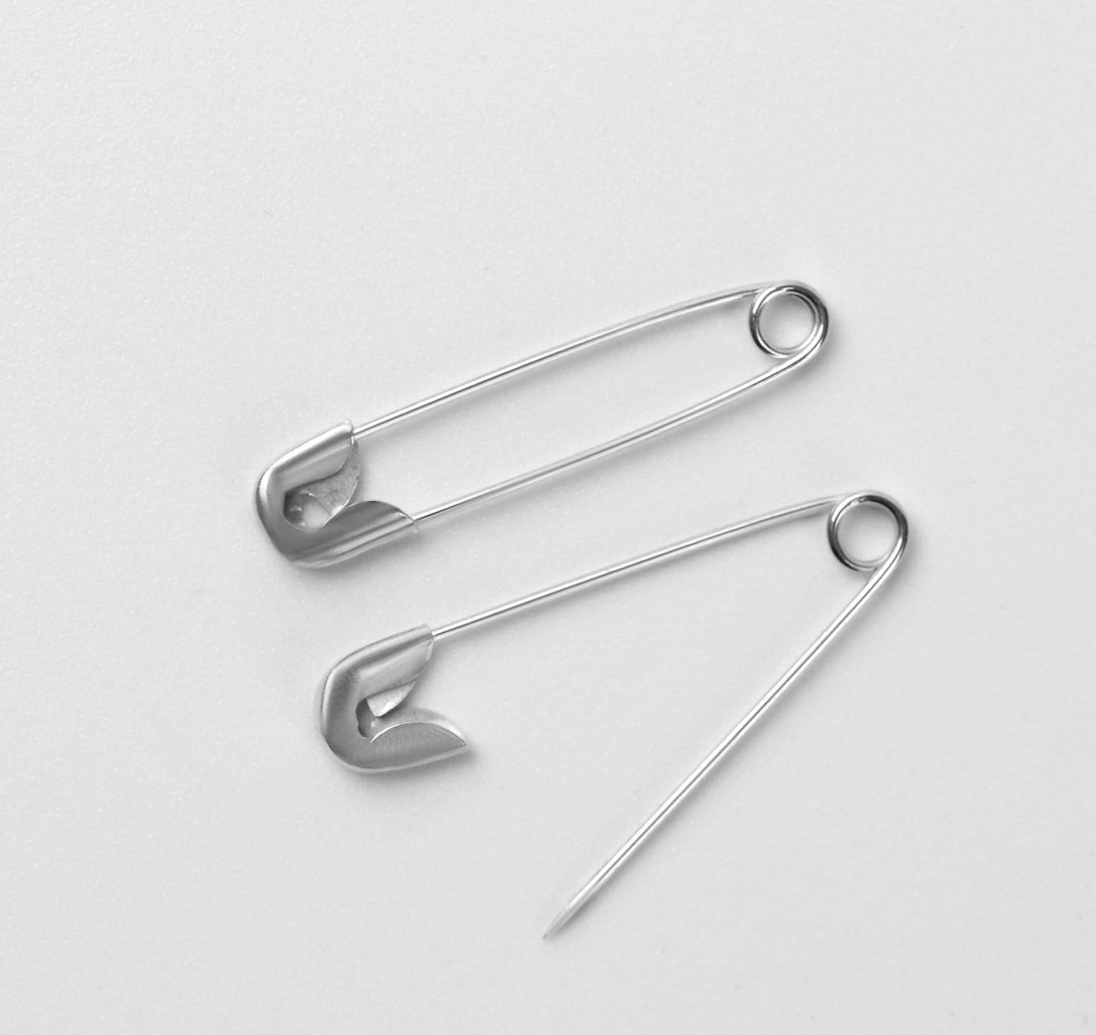 Булавки английские №3, 45 мм, 500 шт, цвет серебряный