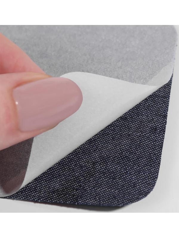 Заплатки для одежды, 10 × 7,5 см, термоклеевые, пара, цвет джинс