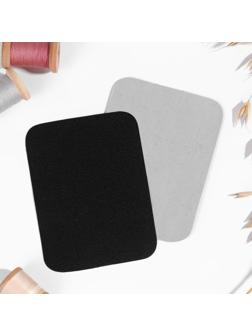 Заплатки для одежды, 10 × 7,5 см, термоклеевые, пара, цвет чёрный