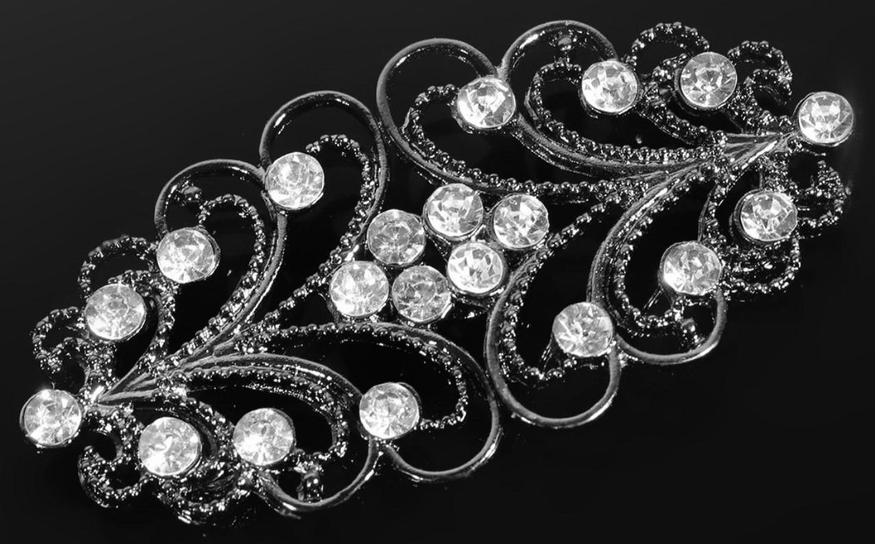 Декоративная застёжка, 6,5 × 3 см, цвет чёрный