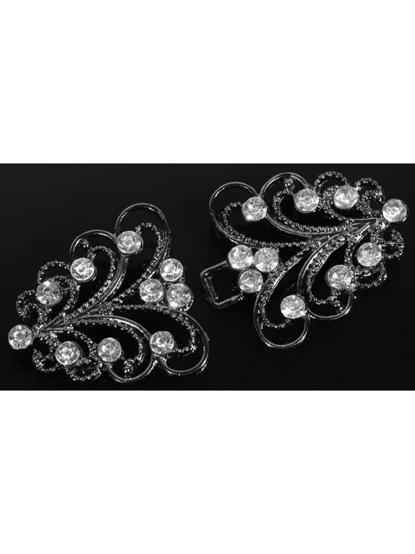 Декоративная застёжка, 6,5 × 3 см, цвет чёрный