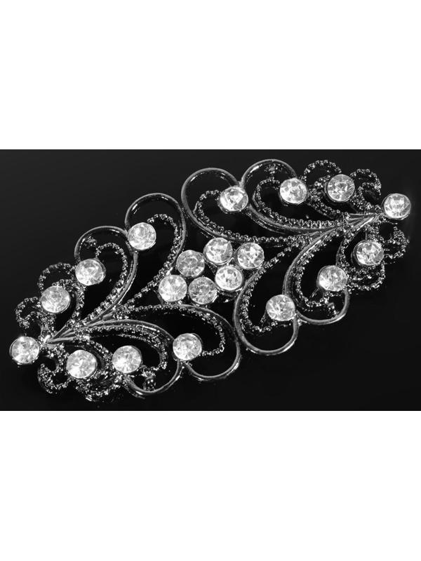 Декоративная застёжка, 6,5 × 3 см, цвет чёрный