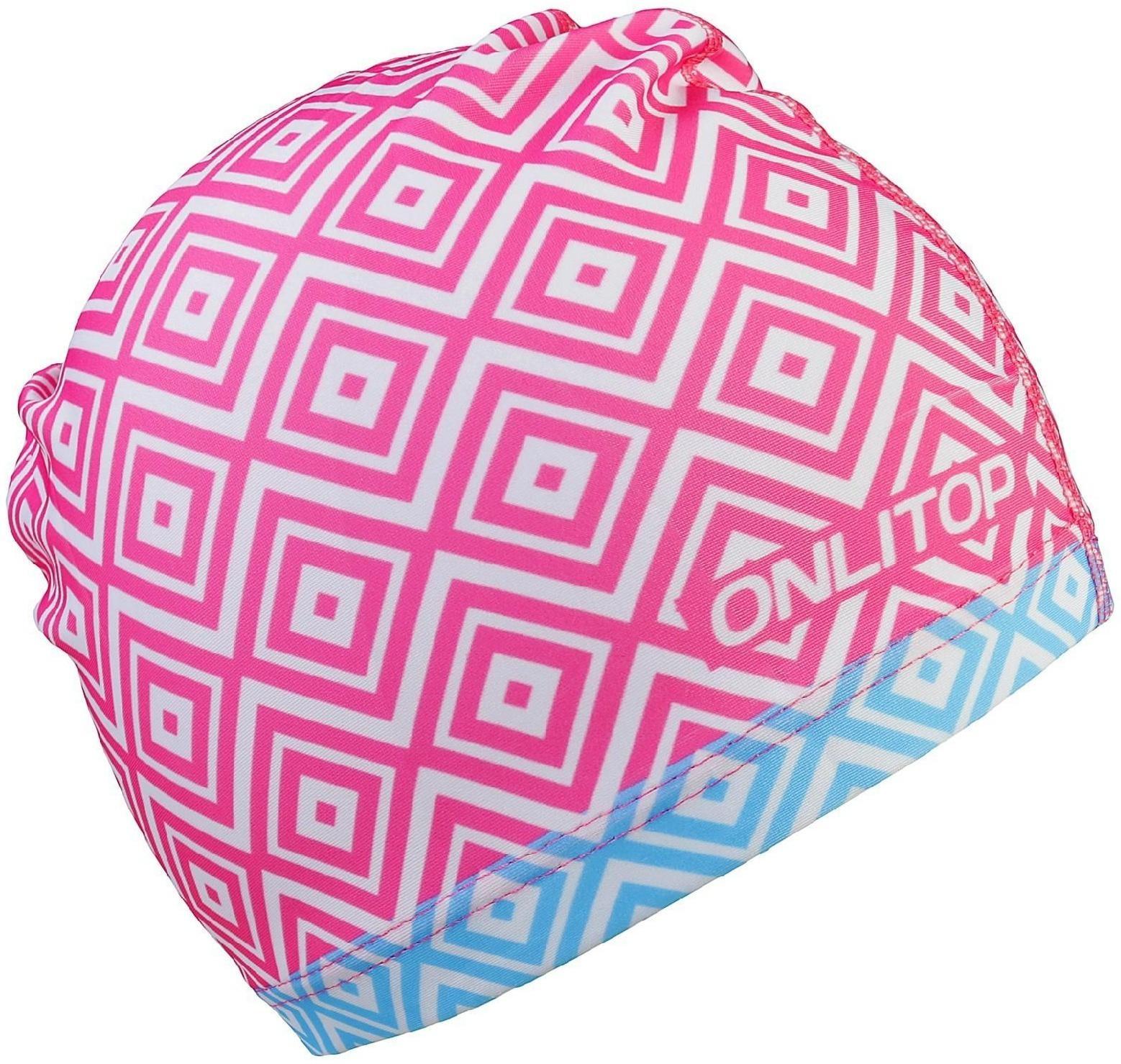 Шапочка для плавания взрослая ONLYTOP Swim, тканевая, обхват 54-60 см