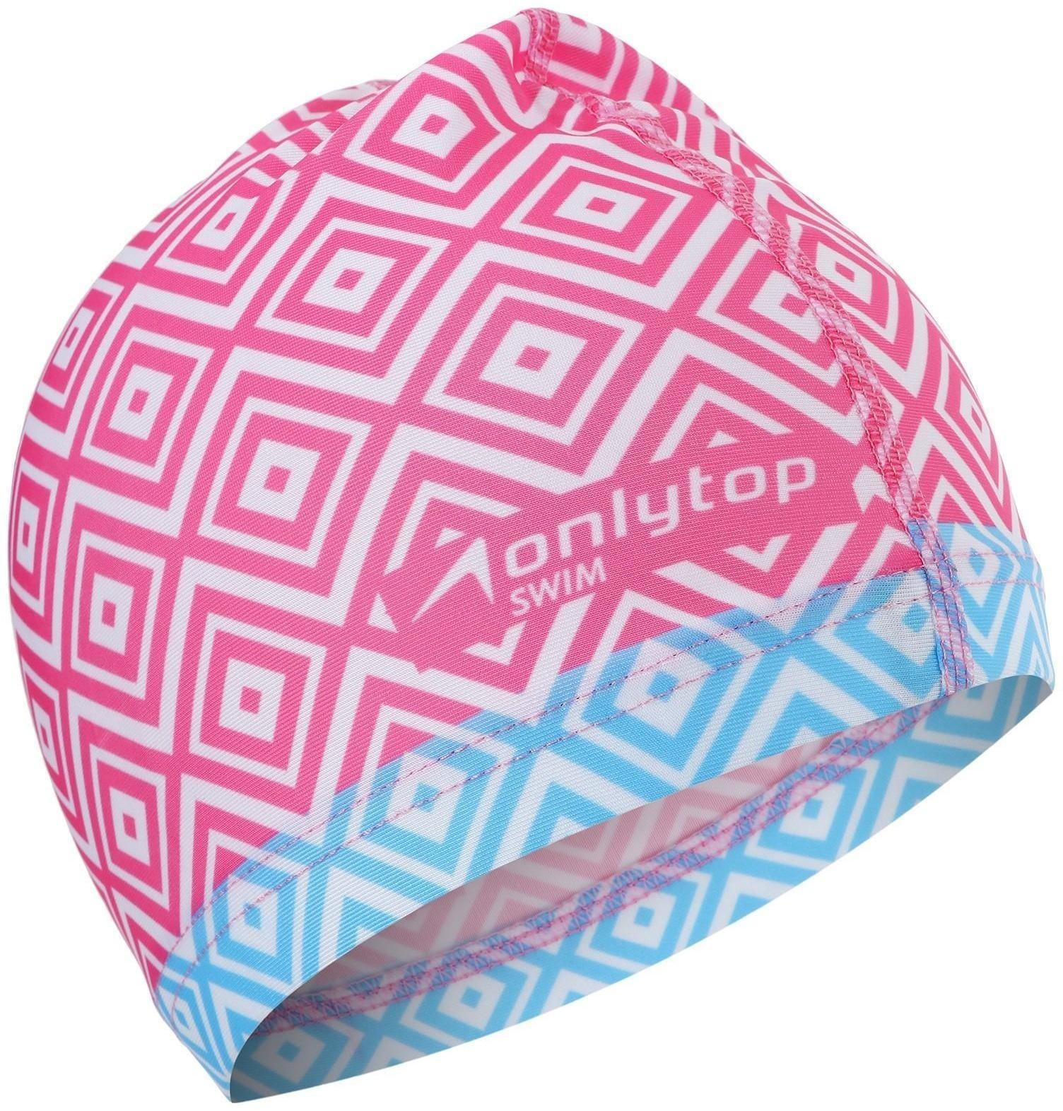 Шапочка для плавания взрослая ONLYTOP Swim, тканевая, обхват 54-60 см