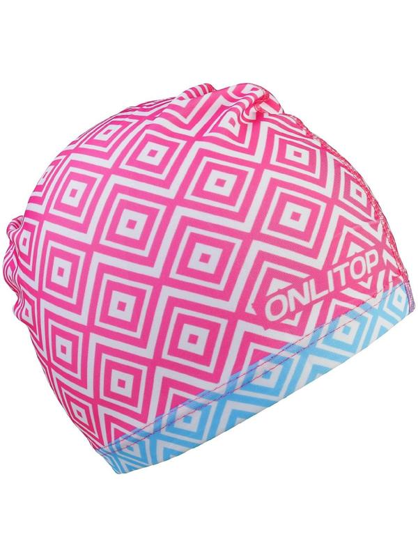 Шапочка для плавания взрослая ONLYTOP Swim, тканевая, обхват 54-60 см