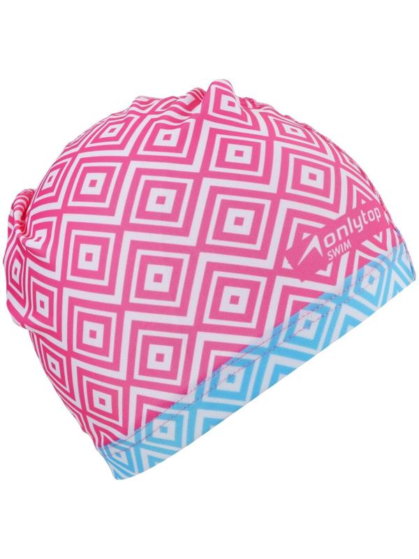Шапочка для плавания взрослая ONLYTOP Swim, тканевая, обхват 54-60 см