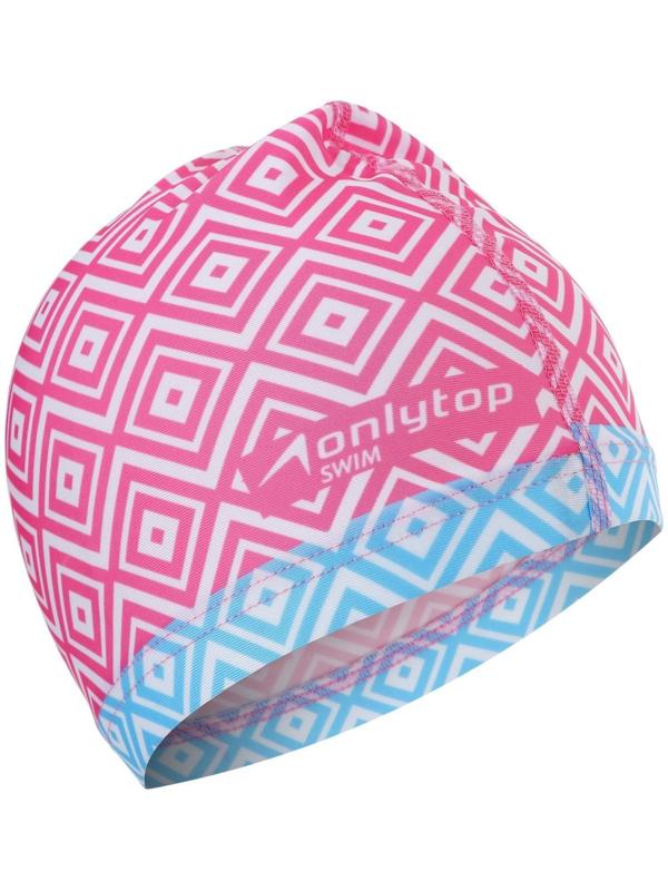 Шапочка для плавания взрослая ONLYTOP Swim, тканевая, обхват 54-60 см