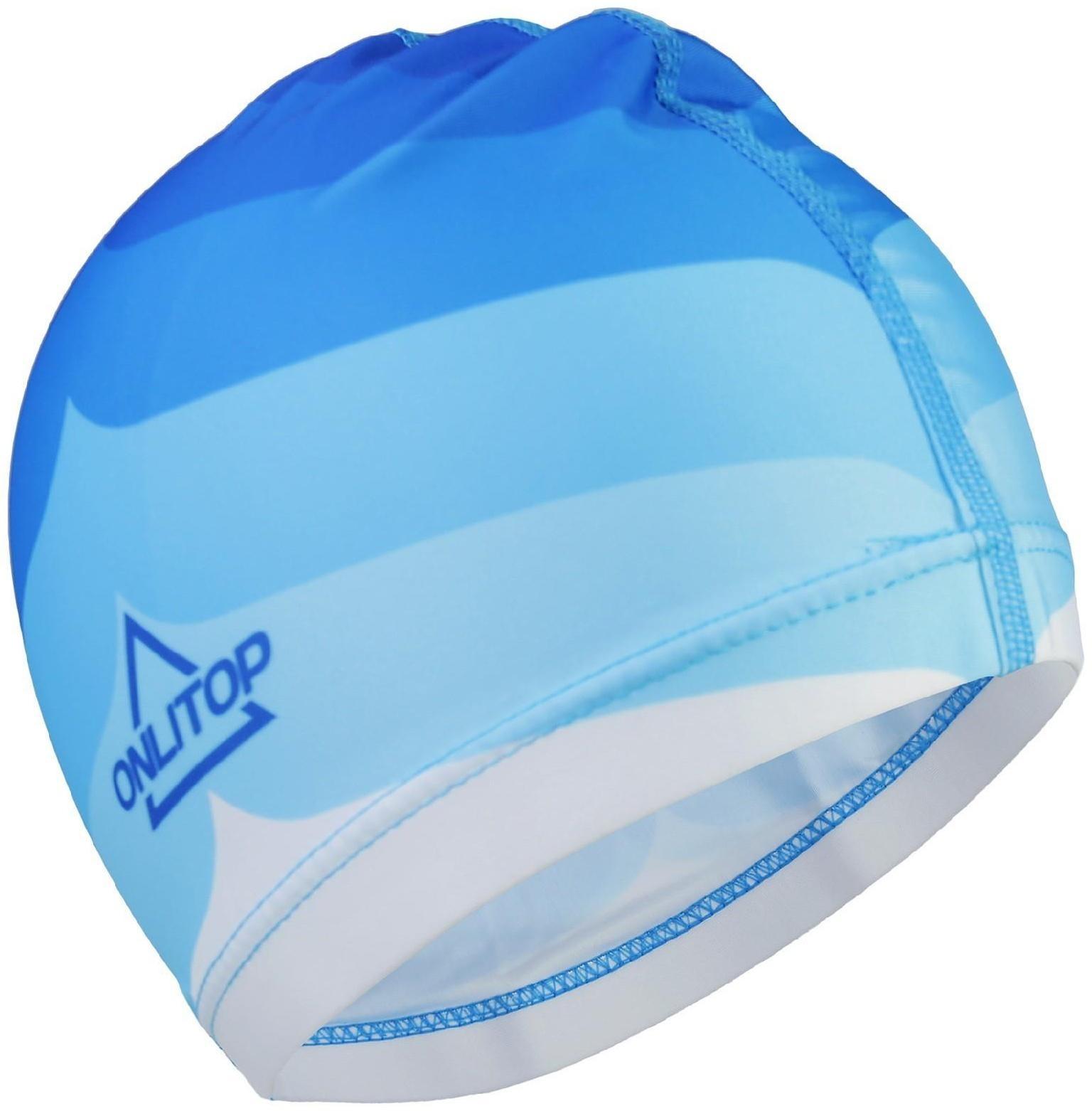 Шапочка для плавания взрослая ONLYTOP Swim, тканевая, обхват 54-60 см