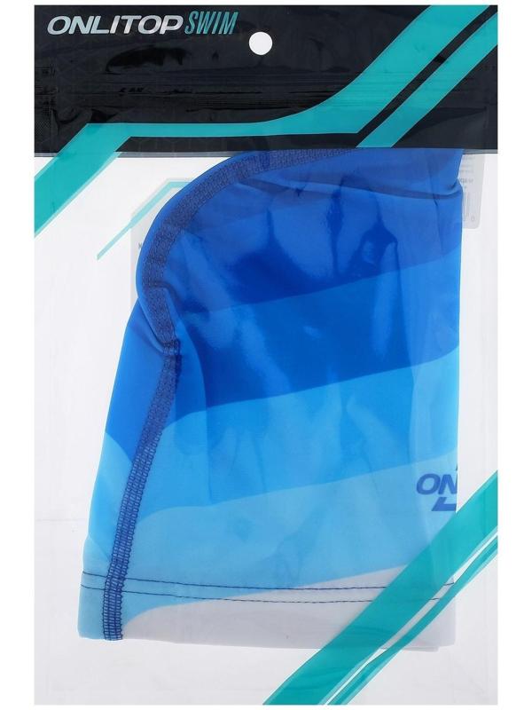 Шапочка для плавания взрослая ONLYTOP Swim, тканевая, обхват 54-60 см