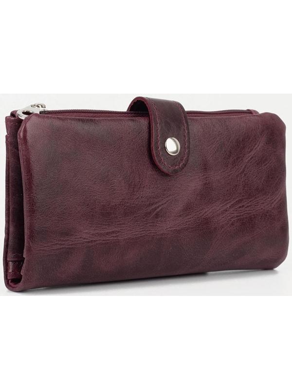Кошелёк на кнопке, цвет бордовый