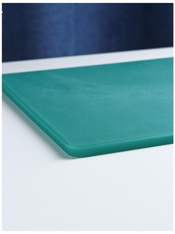 Доска профессиональная разделочная 40×30 см, толщина 1,2 см, цвет зелёный