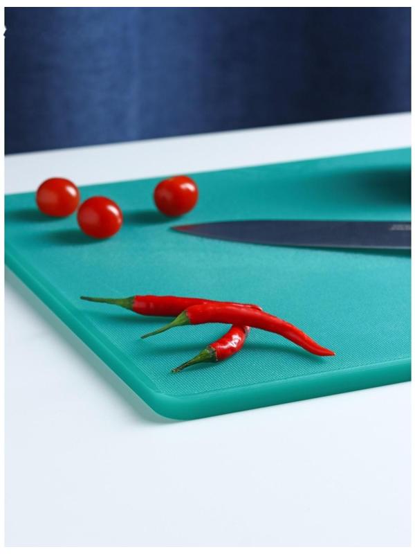Доска профессиональная разделочная 40×30 см, толщина 1,2 см, цвет зелёный
