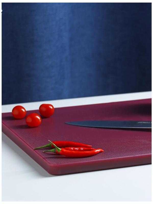 Доска профессиональная разделочная Доляна, 40×30 см, толщина 1,8 см, цвет коричневый