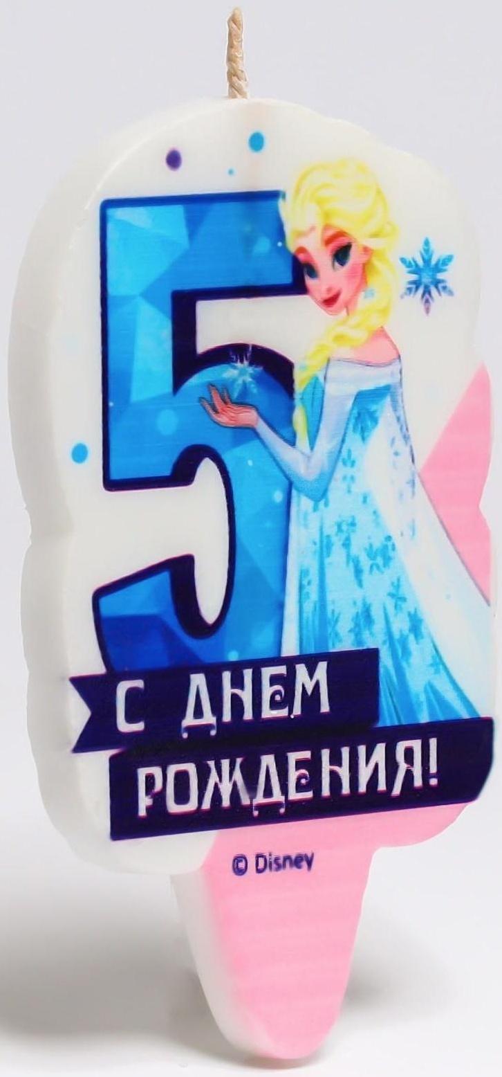 Свеча в торт цифра Дисней 5 