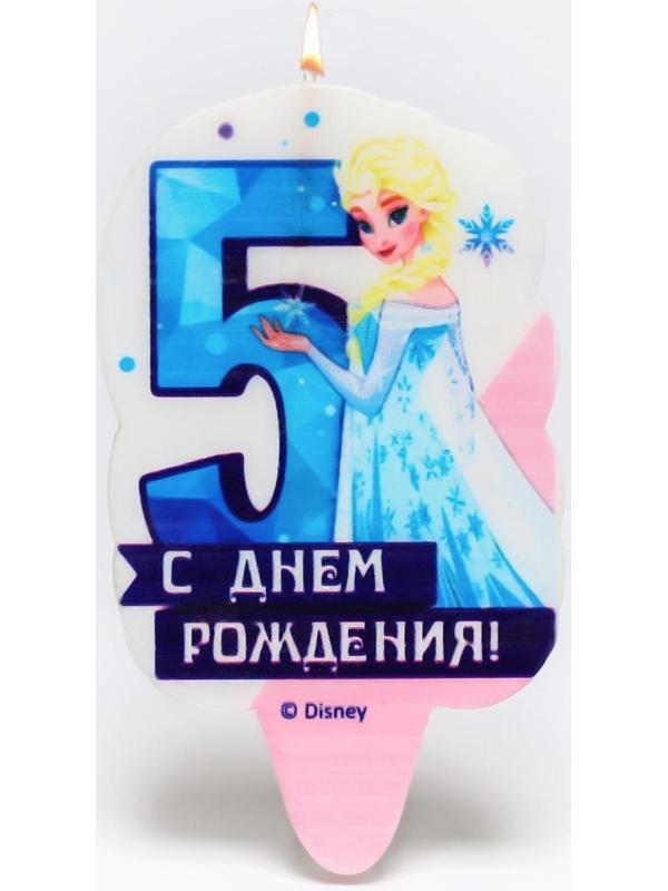 Свеча в торт цифра Дисней 5 