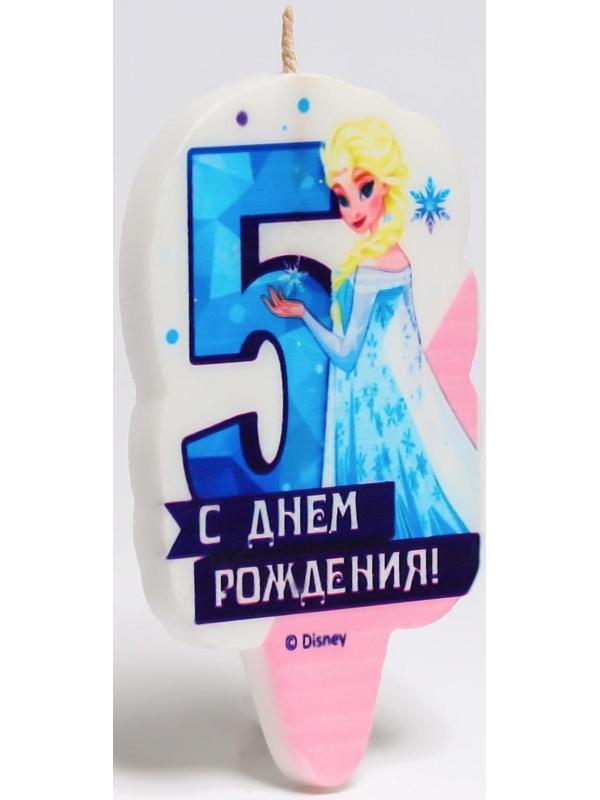 Свеча в торт цифра Дисней 5 
