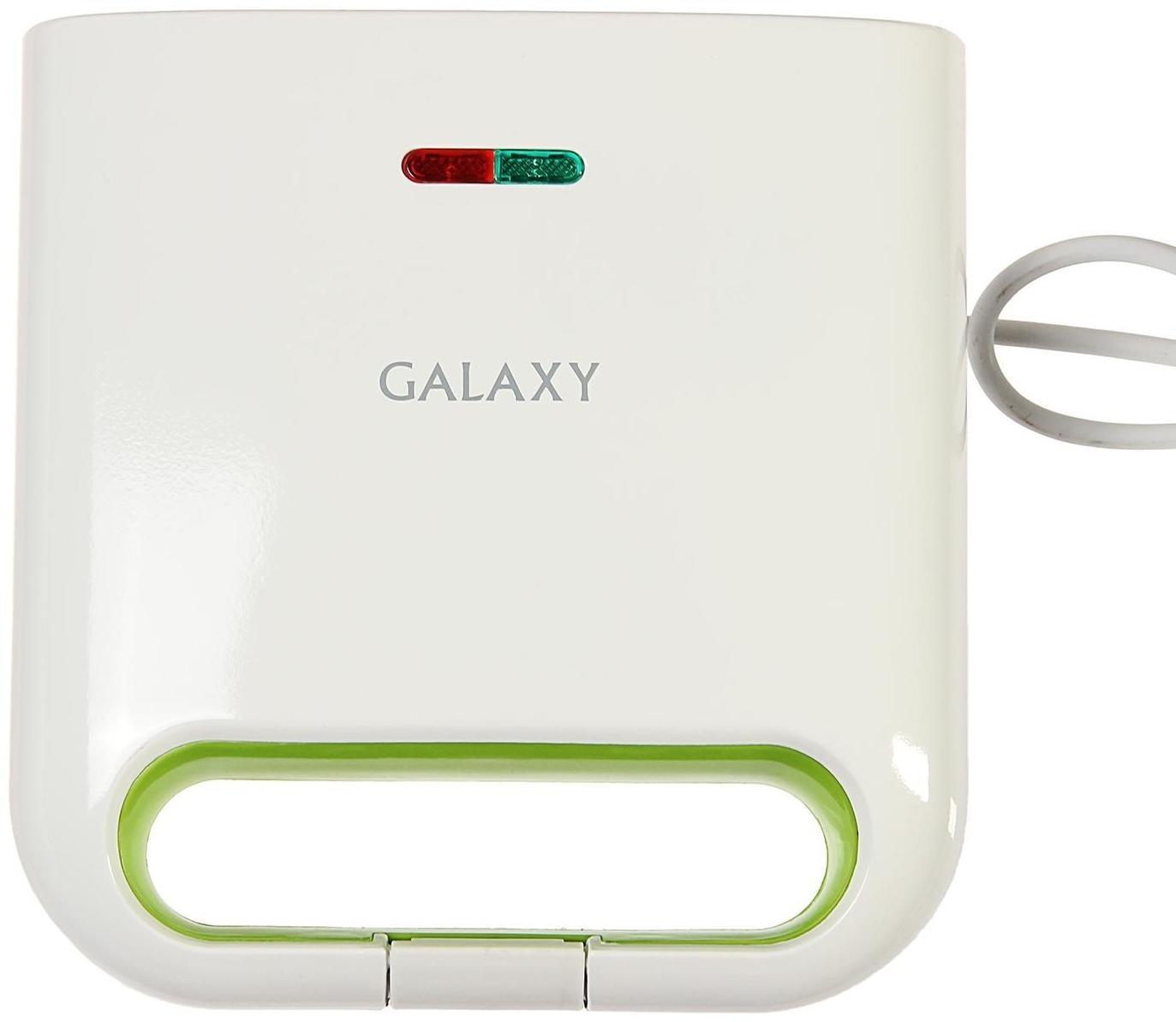 Электровафельница Galaxy GL 2963, 800 Вт, венские вафли, антипригарное покрытие, белая