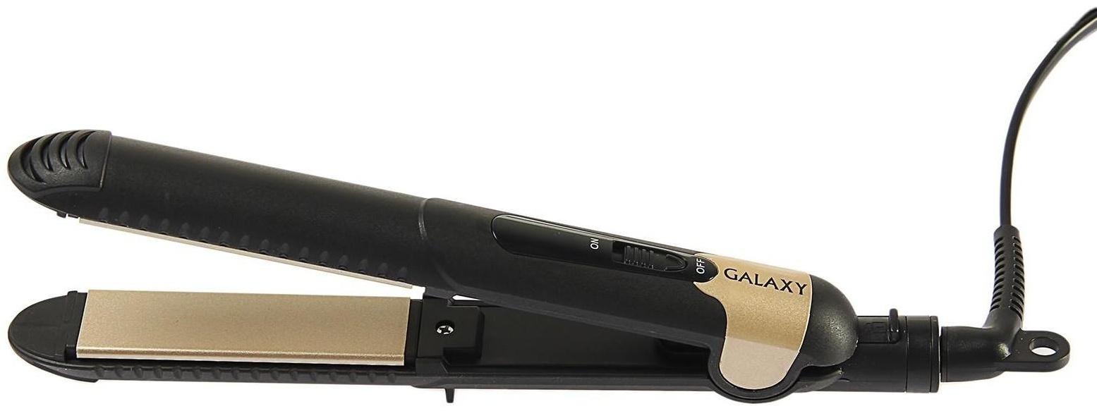 Выпрямитель Galaxy GL 4519, 40 Вт, керамическое покрытие, 85х20 мм, до 180 °С, чёрный