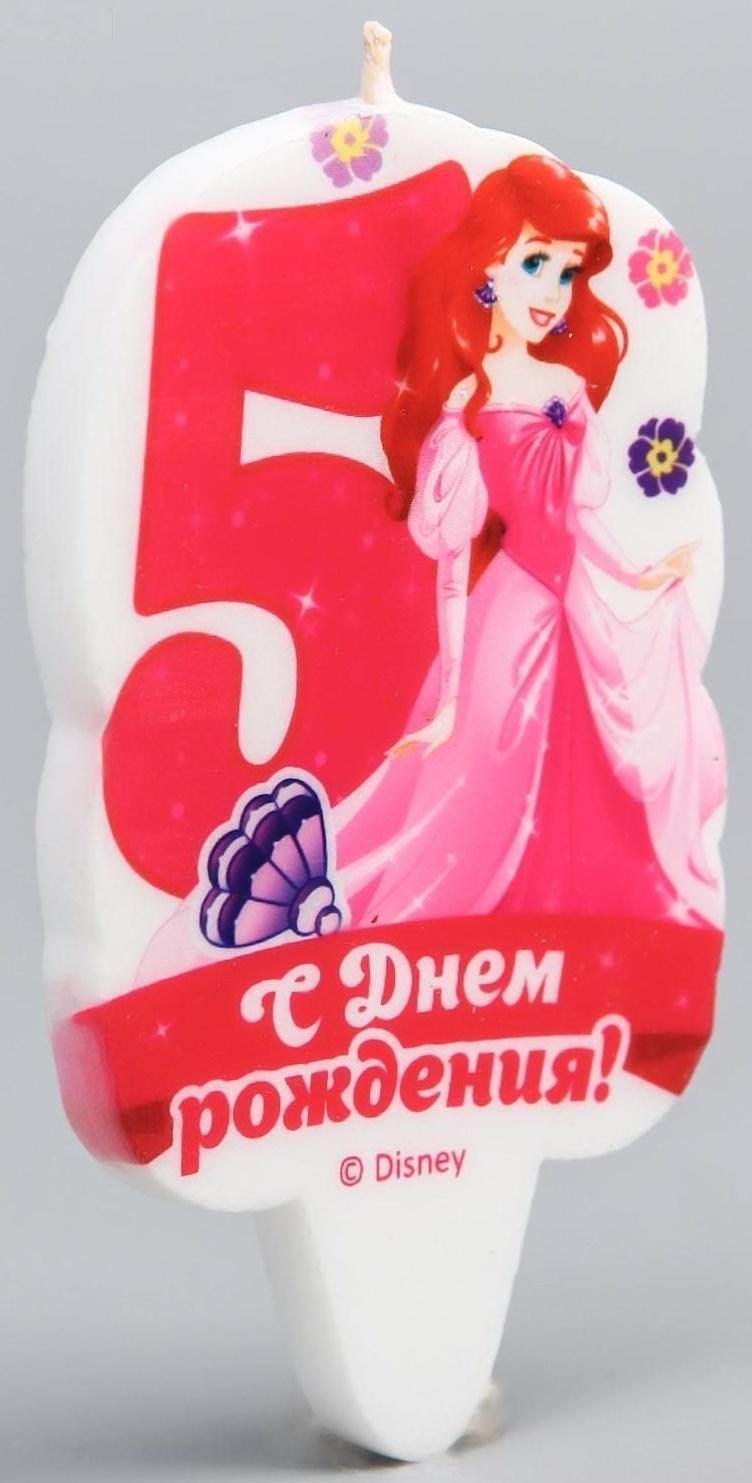 Свеча в торт цифра Дисней 5 