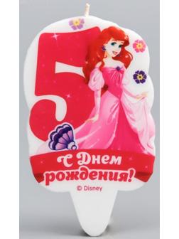 Свеча в торт цифра Дисней 5 