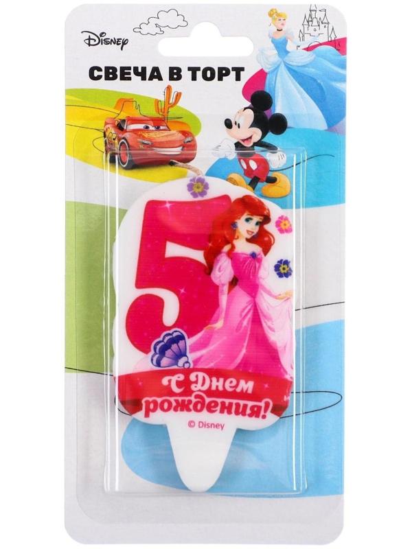 Свеча в торт цифра Дисней 5 