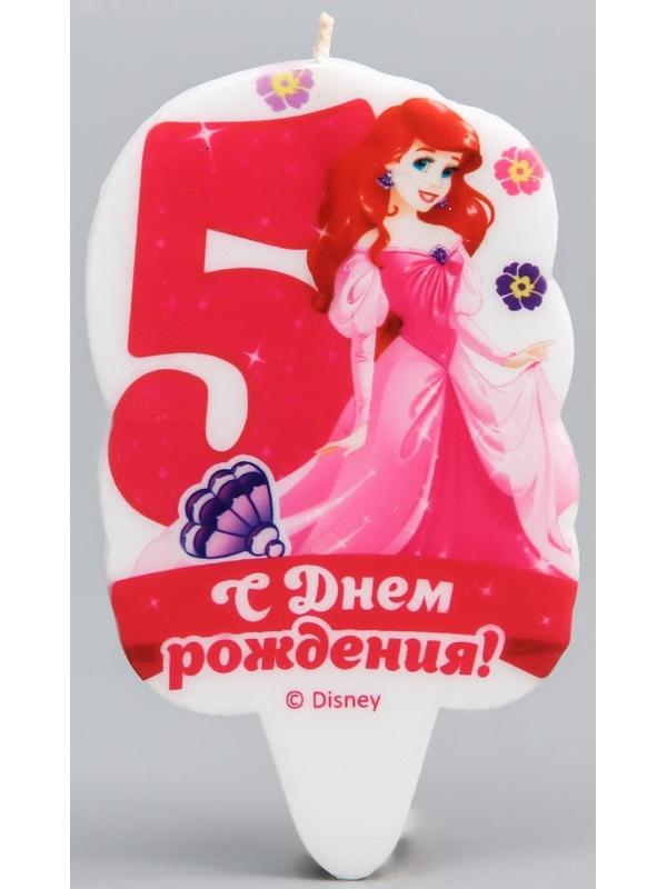 Свеча в торт цифра Дисней 5 