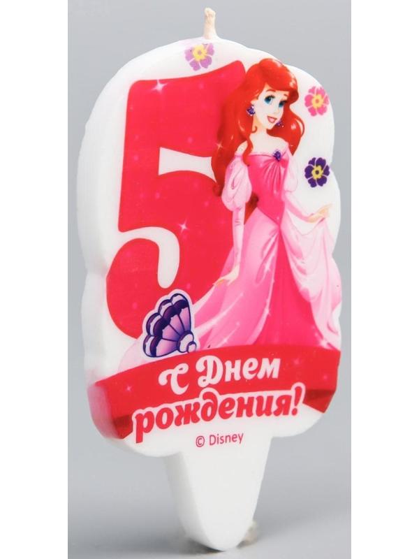 Свеча в торт цифра Дисней 5 