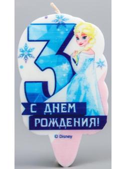 Свеча в торт цифра Дисней 3 