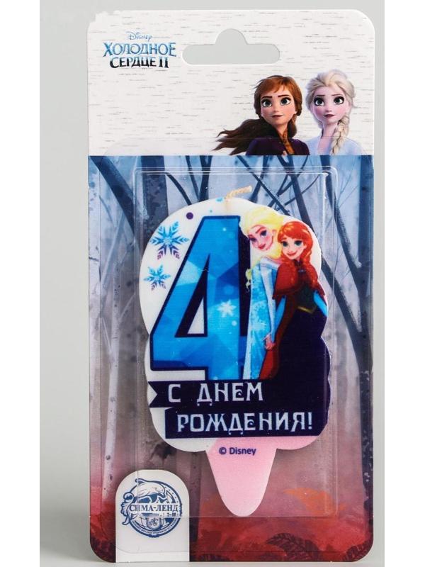 Свеча в торт цифра Дисней 4 