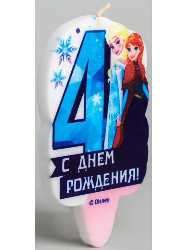 Свеча в торт цифра Дисней 4 