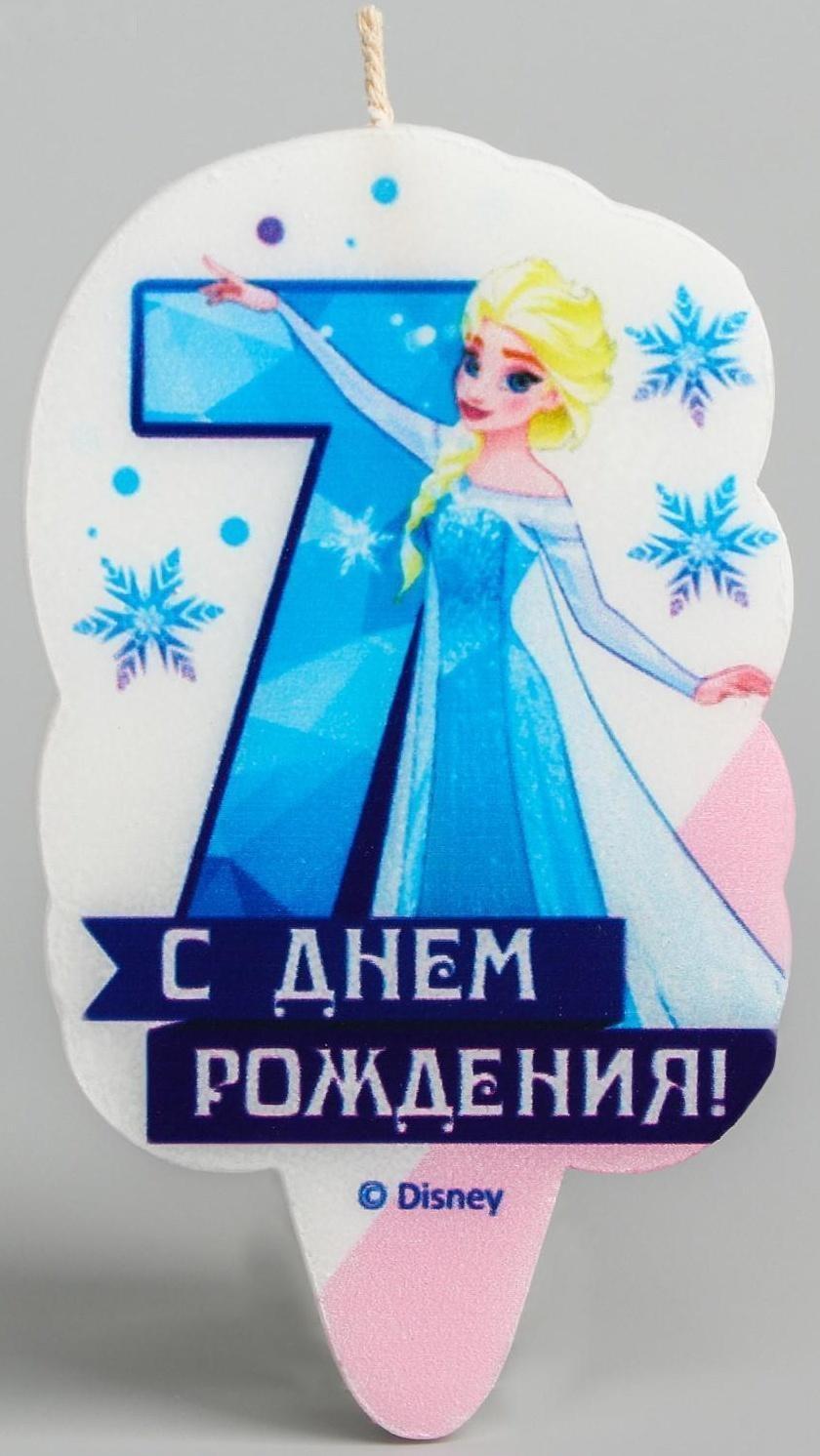Свеча в торт цифра Дисней 7 