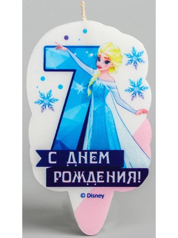 Свеча в торт цифра Дисней 7 