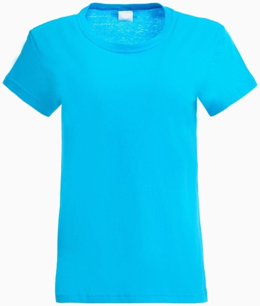 Футболка женская, цвет светло-синий/МИКС, размер 44