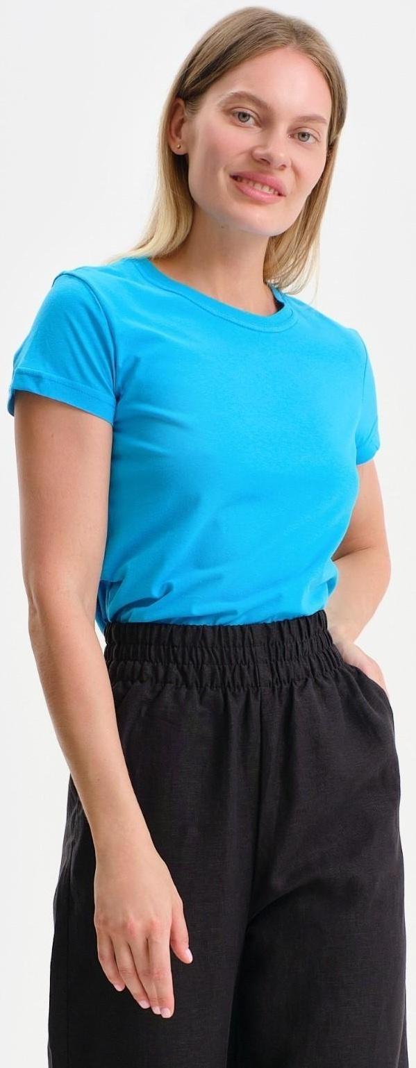 Футболка женская, цвет светло-синий/МИКС, размер 44