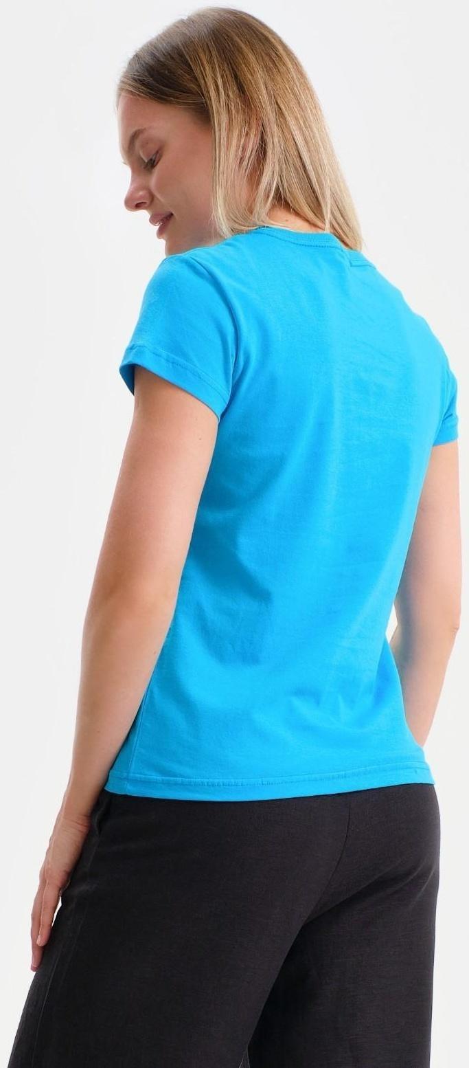 Футболка женская, цвет светло-синий/МИКС, размер 44