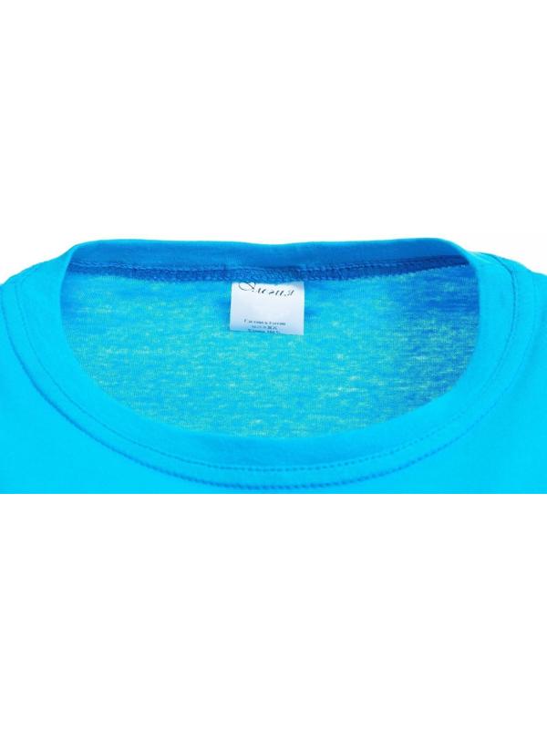 Футболка женская, цвет светло-синий/МИКС, размер 44