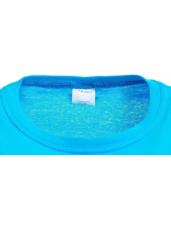 Футболка женская, цвет светло-синий/МИКС, размер 44