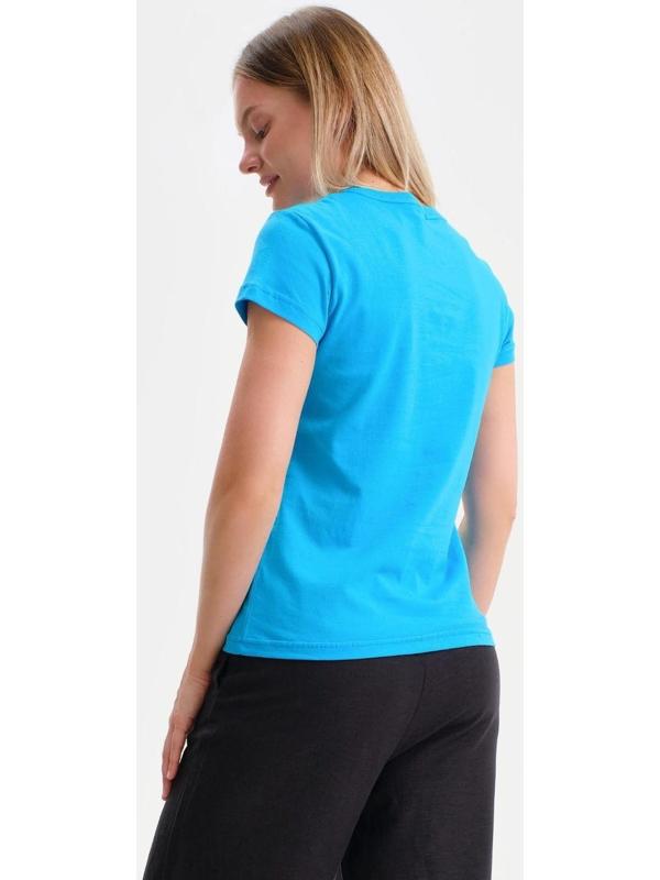 Футболка женская, цвет светло-синий/МИКС, размер 44