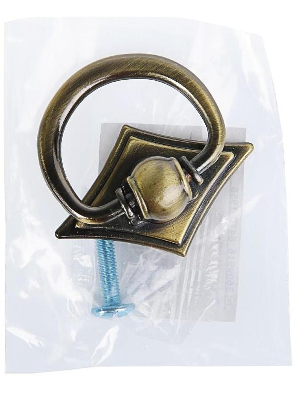 Ручка кнопка ТУНДРА РК028АВ, цвет бронза