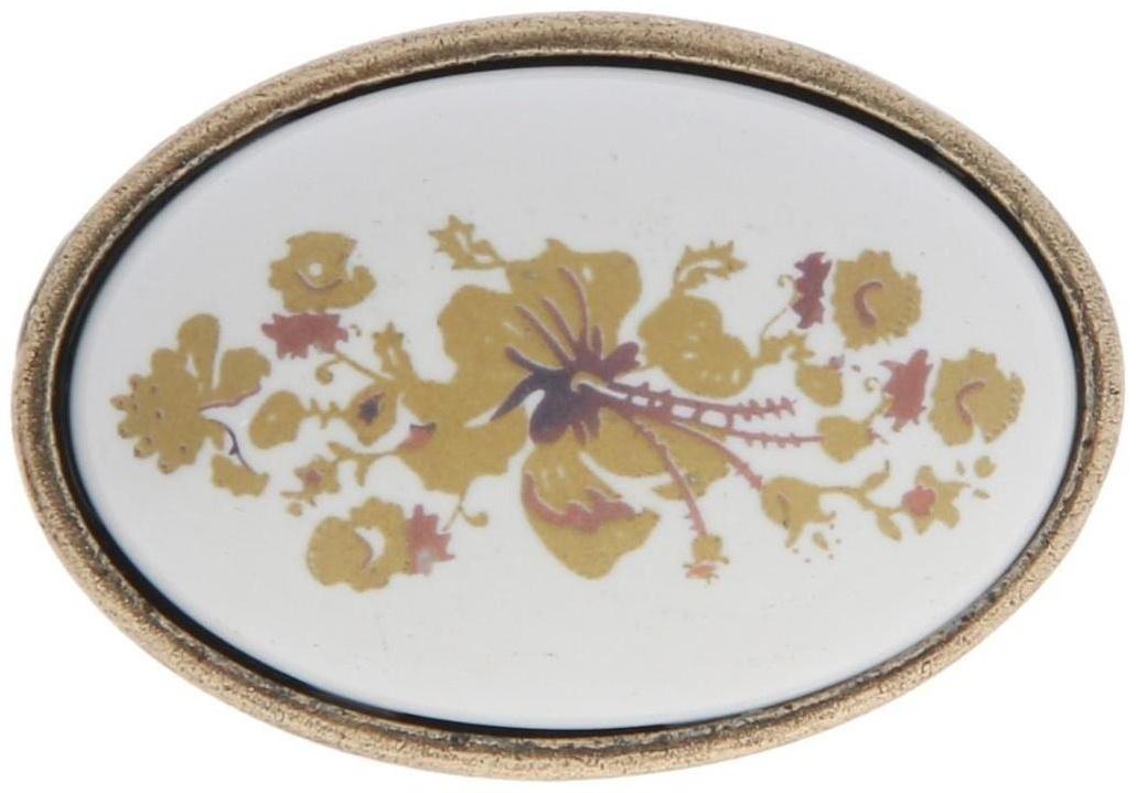 Ручка кнопка ТУНДРА РК023AB, цвет бронза