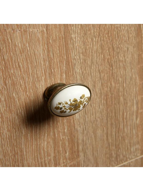 Ручка кнопка ТУНДРА РК023AB, цвет бронза