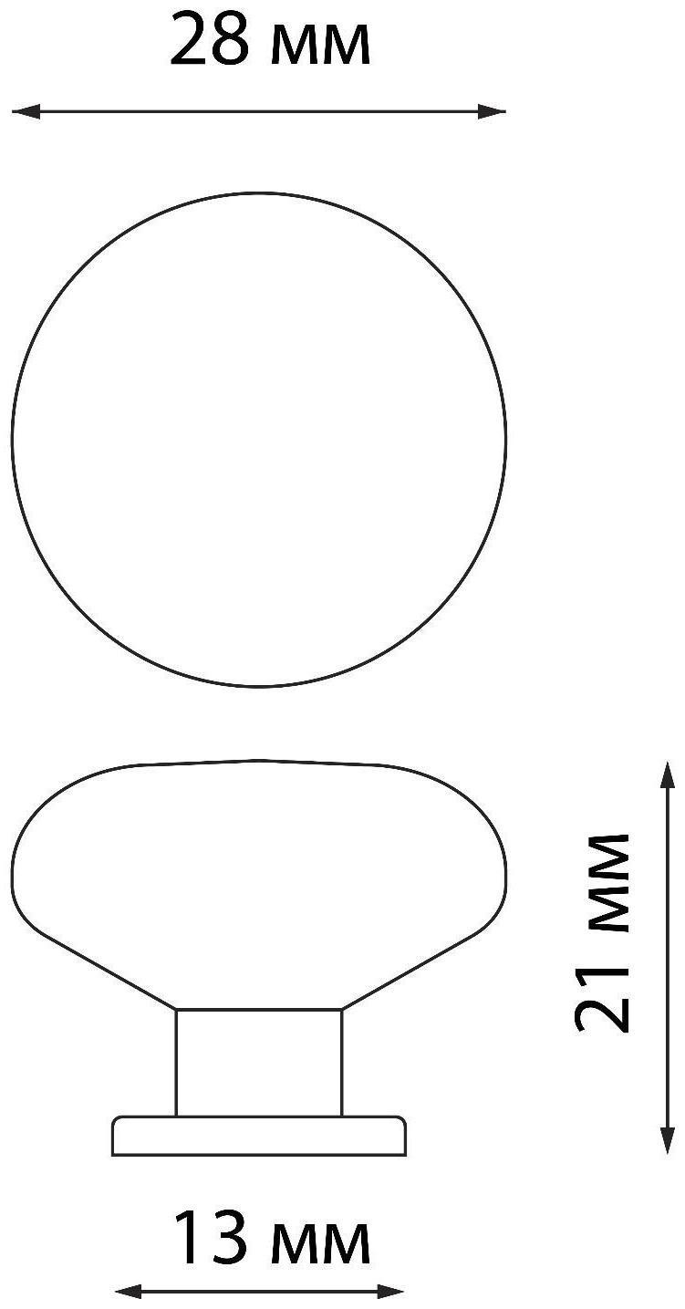 Ручка кнопка ТУНДРА PK036BL, черная