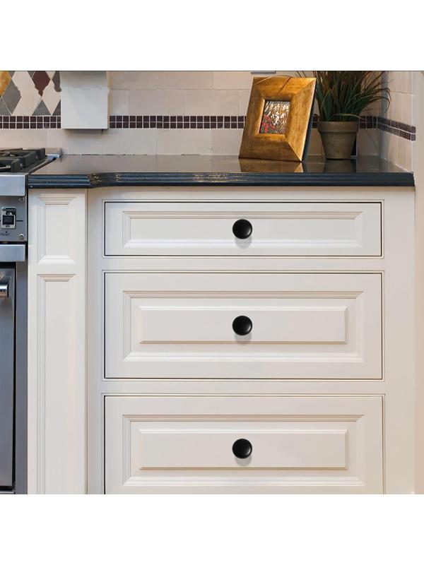 Ручка кнопка ТУНДРА PK036BL, черная