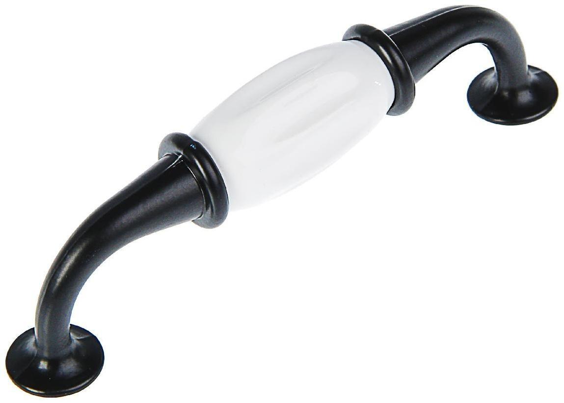 Ручка скоба STYLISH Ceramics 003,керамическая 96 мм, чёрная