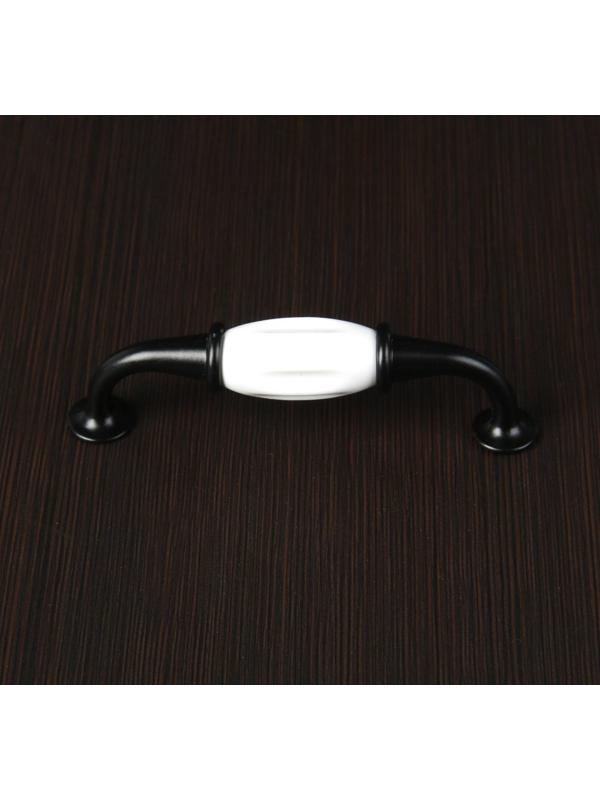 Ручка скоба STYLISH Ceramics 003,керамическая 96 мм, чёрная