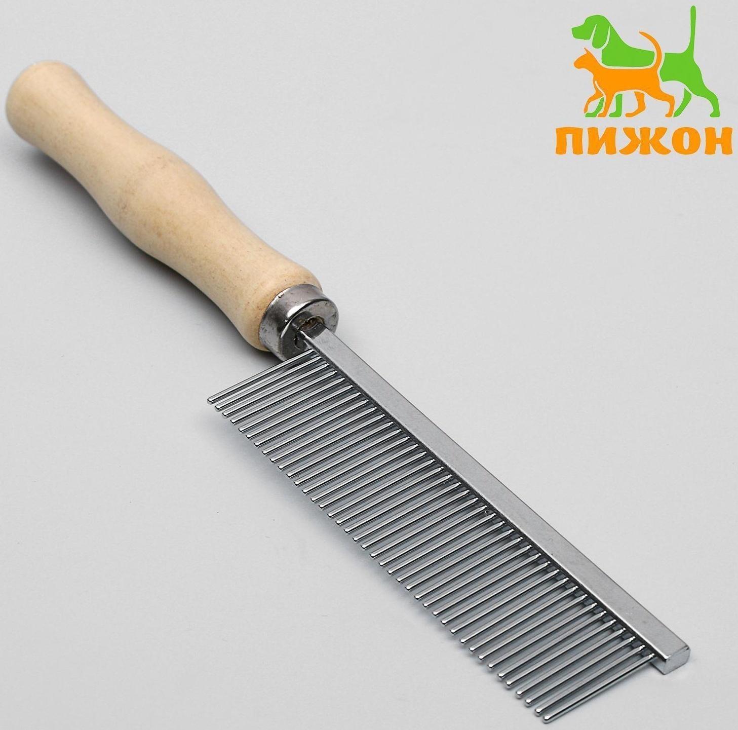 Расчёска Wood с деревянной ручкой, 17,5 х 3 см