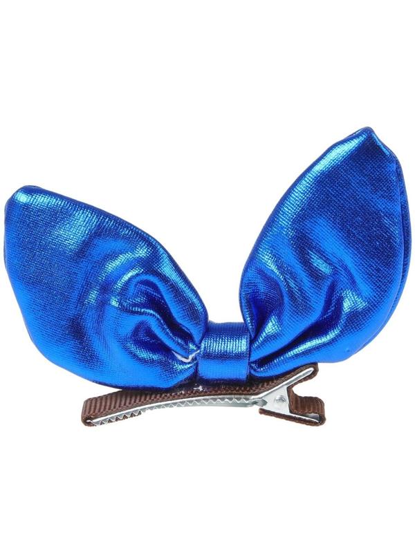 Карнавальный зажим «Бантик», цвет синий