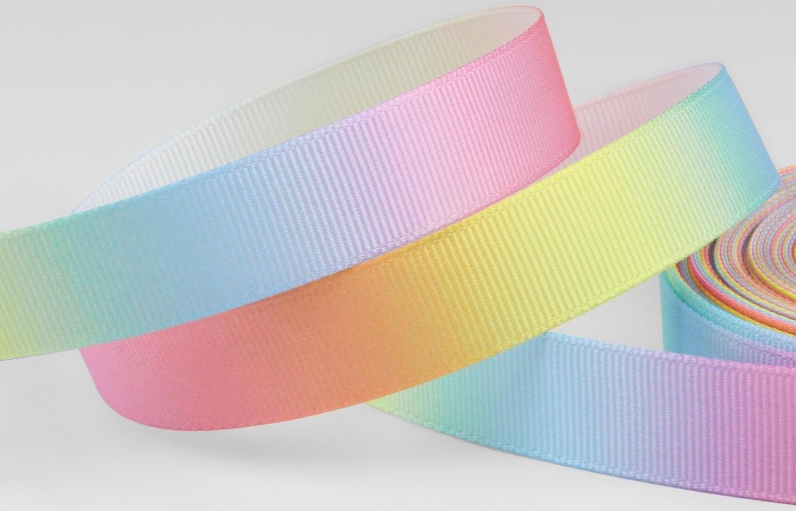 Лента репсовая «Радуга», 15 мм, 18 ± 1 м, разноцветная