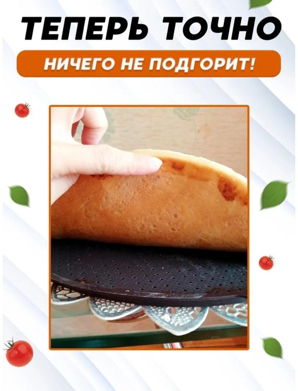 Противень силиконовый перфорированный Доляна, d=34,5 см