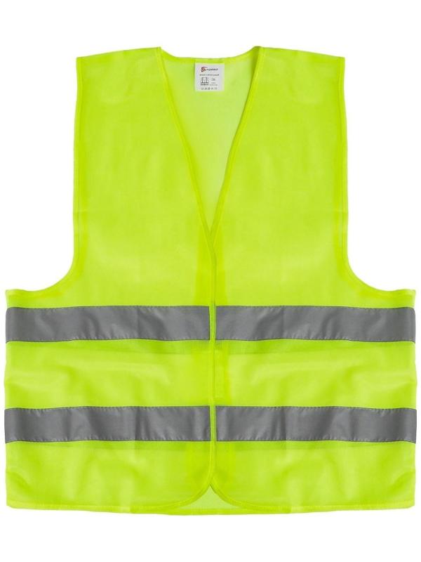 Жилет сигнальный TORSO, светоотражающий, салатовый, 2 класс, размер 2XL